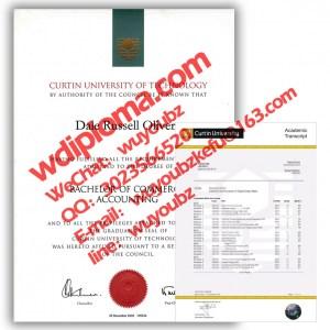 Curtin University graduation certificate